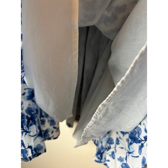 A&F Abercrombie and Fitch Emerson Ruched Puff Sleeve Floral Poplin Mini Dress - Picture 8 of 14